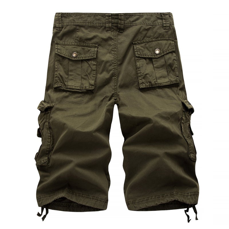 Leward Men's Cotton Twill Cargo Shorts Outdoor Wear Lightweight (US, Numeric, 36, Regular, Regular, Army Green) - Image 2